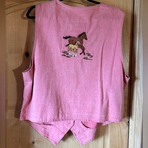 Vest with Horse Embroidery